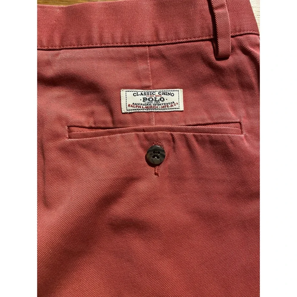 Vintage Polo By Ralph Lauren Shorts‎ chino prospect shorts Red Men's 32 Golf EUC
